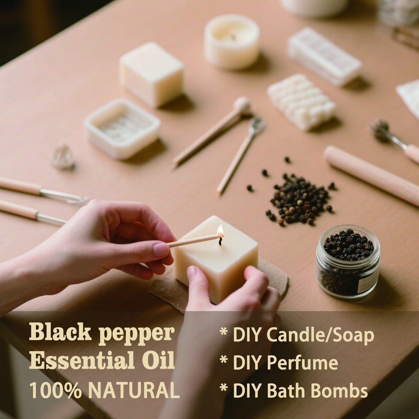 Black Pepper Essential Oil 4.33oz (130ml) – 100% Pure Fragrance Oil for Diffusers, Candles & Soap