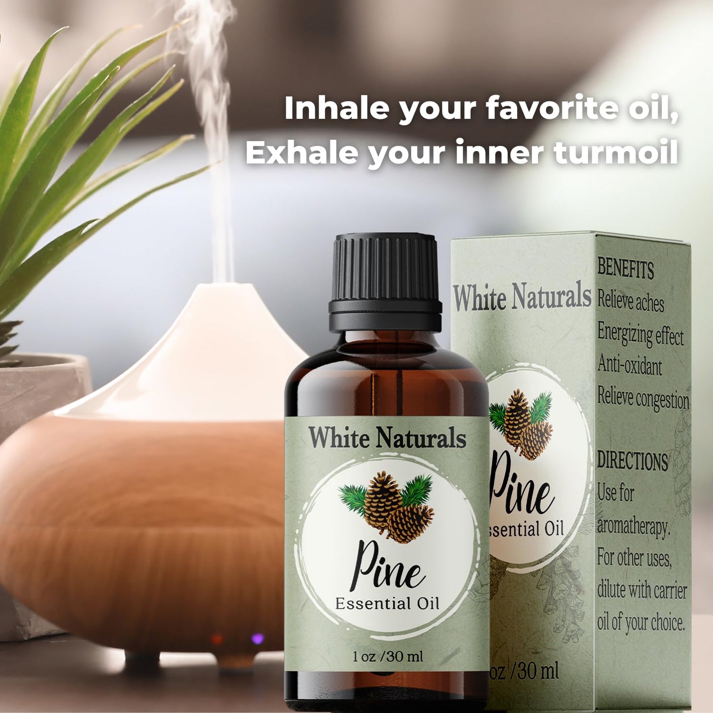 Pure Pine Essential Oil 1 oz – Premium Therapeutic Grade, Woodsy Fresh for Aromatherapy