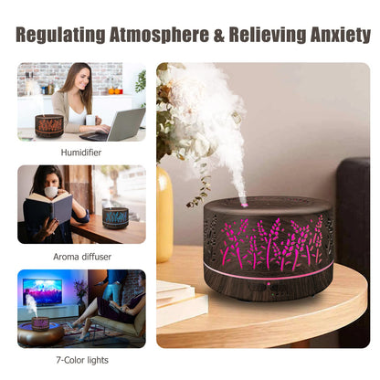 Essential Oils Diffuser Large Room 600ml – 7 Color Lights & Remote
