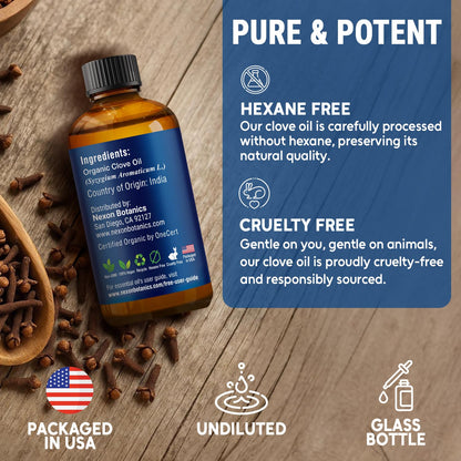 Organic Clove Essential Oil 30 ml – Nexon Botanics | Pure & Undiluted