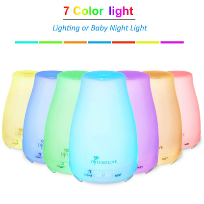 Diffuserlove Diffuser 2 Pack - 200ML Remote Control Ultrasonic Aromatherapy Diffusers