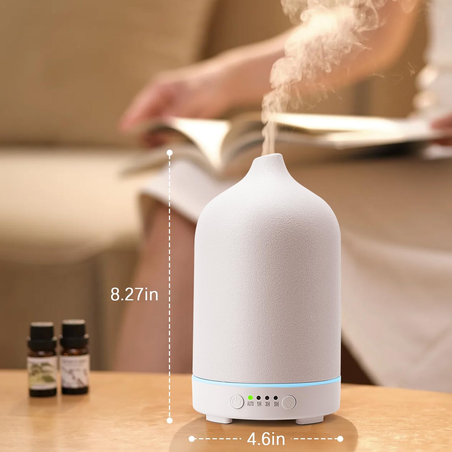 Diffuserlove Ceramic Diffuser 250ML – White Stone Aromatherapy Diffuser