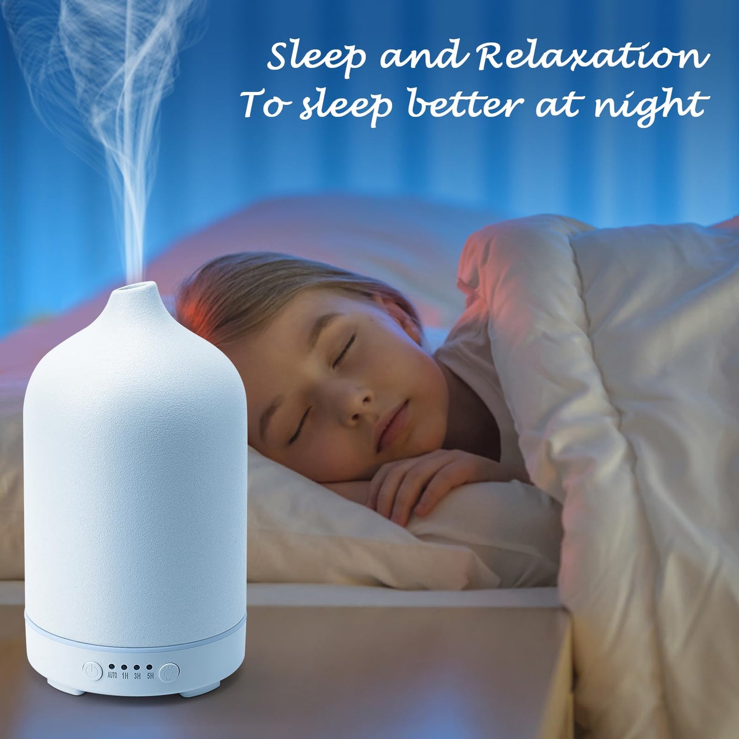 Diffuserlove Ceramic Diffuser 250ML – White Stone Aromatherapy Diffuser