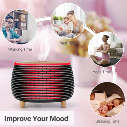 Diffuserlove 400ML Essential Oil Diffuser – 7 Color Lights
