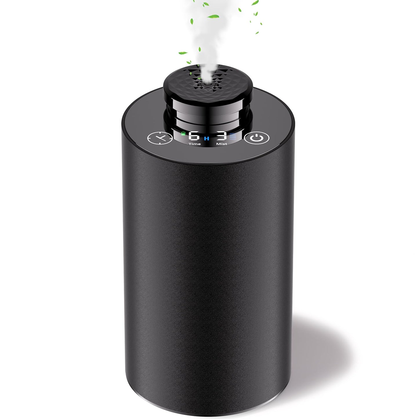 Diffuserlove Waterless Car Diffuser – Rechargeable Portable Aromatherapy (Metal Black)