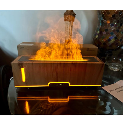Diffuserlove Flame Diffuser 200ml - Realistic Fire Aroma Diffuser for Bedroom