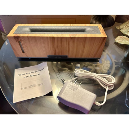 Diffuserlove Flame Diffuser 200ml - Realistic Fire Aroma Diffuser for Bedroom