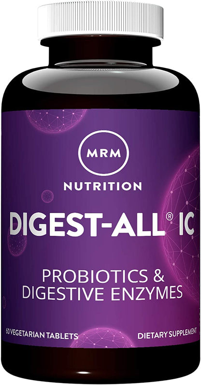 MRM Nutrition Digest-All IC Probiotics & Digestive Enzymes | Improved Digestion & Absorption | Gluten-Free | 30 Servings