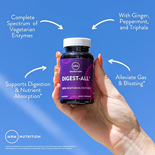 MRM Nutrition Digest-All IC Probiotics & Digestive Enzymes | Improved Digestion & Absorption | Gluten-Free | 30 Servings