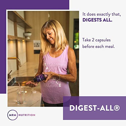 MRM Nutrition Digest-All IC Probiotics & Digestive Enzymes | Improved Digestion & Absorption | Gluten-Free | 30 Servings