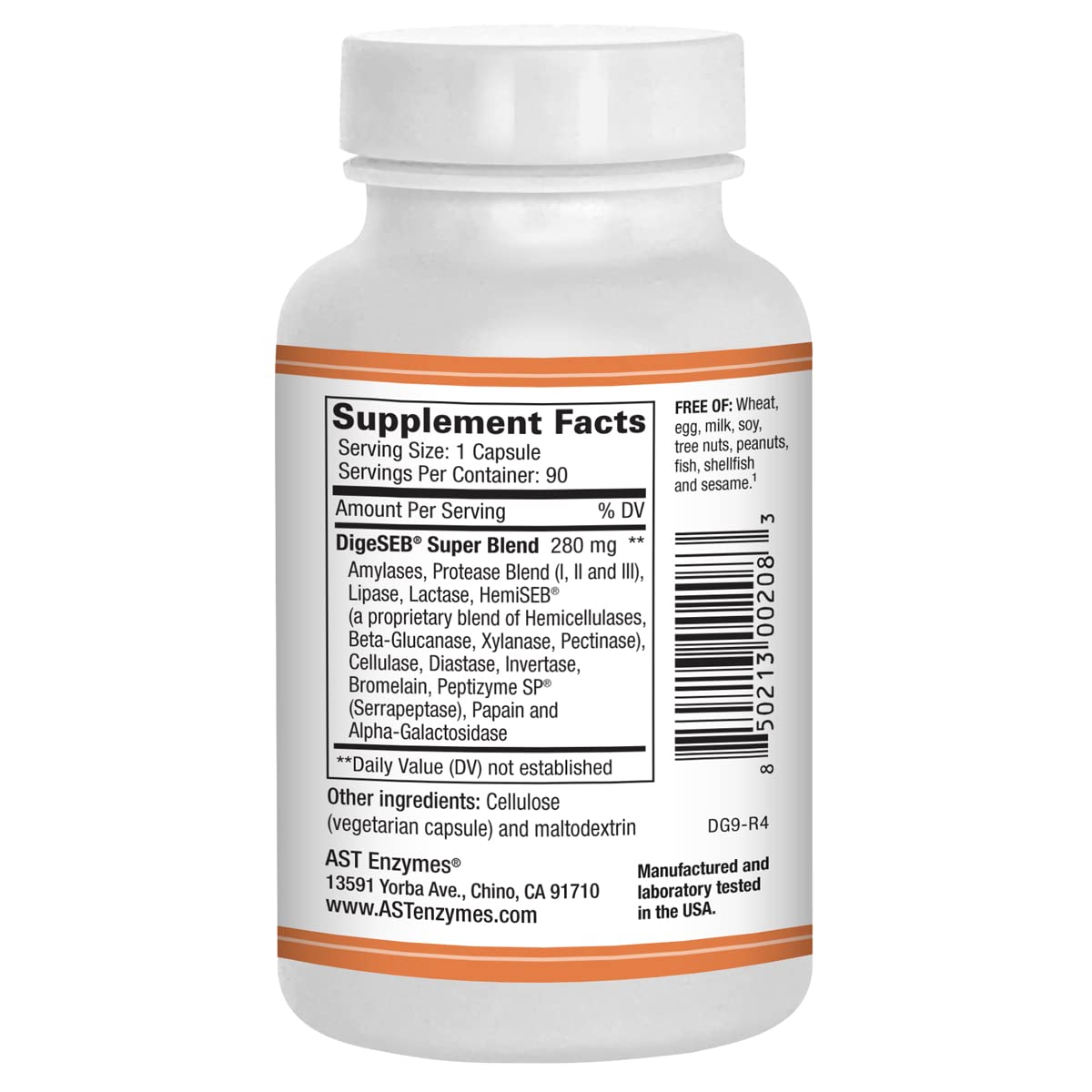 AST Enzymes Digest-GI Digestive Enzyme - 90 Vegetarian Capsules