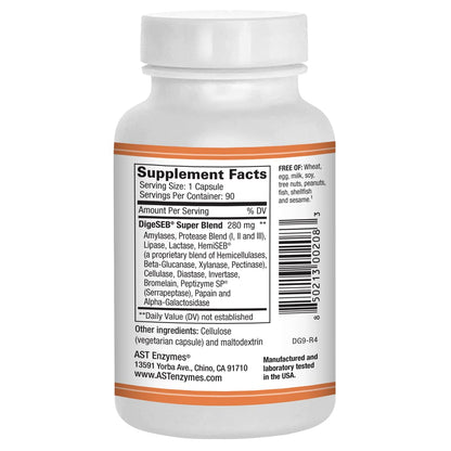 AST Enzymes Digest-GI Digestive Enzyme - 90 Vegetarian Capsules