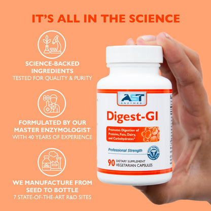 AST Enzymes Digest-GI Digestive Enzyme - 90 Vegetarian Capsules