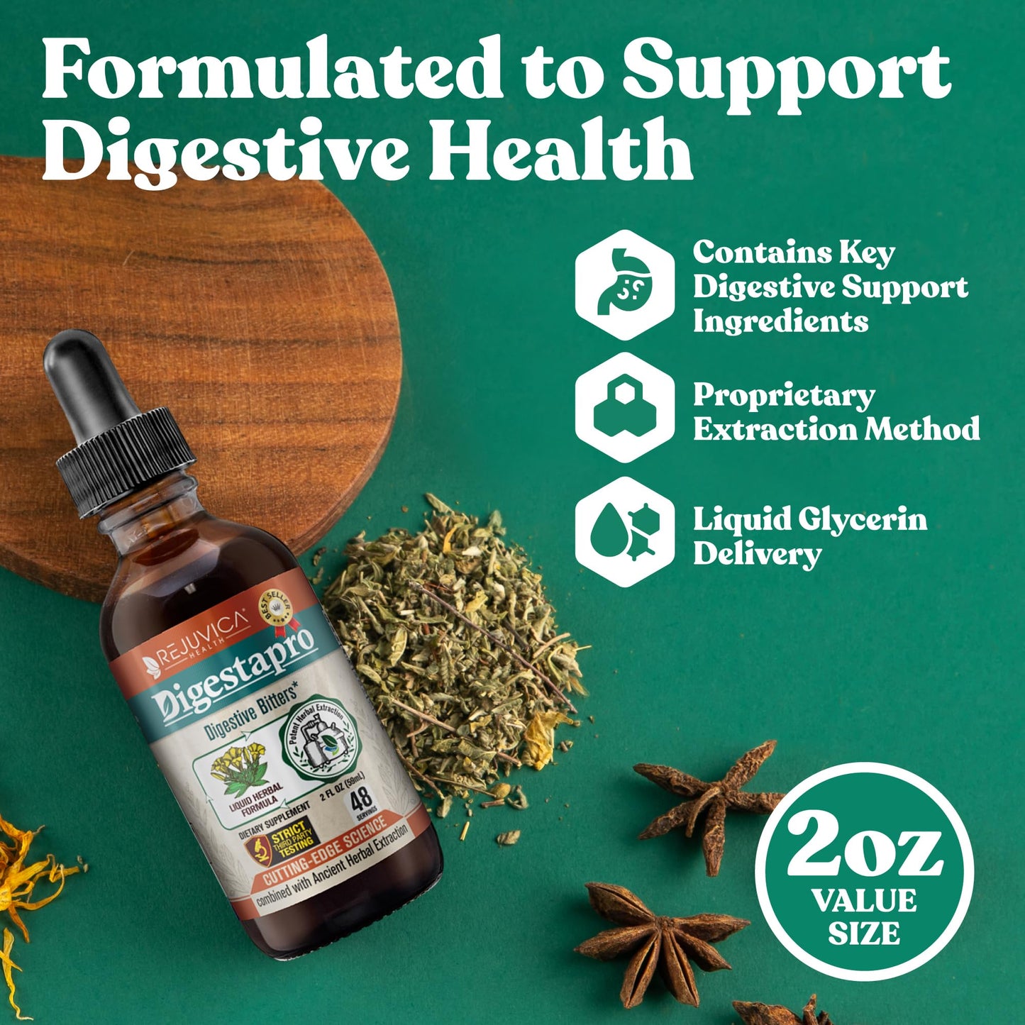Rejuvica Health DigestaPro - Digestive Bitters (Liquid) for Better Absorption