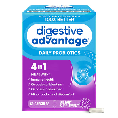 Digestive Advantage Probiotics – Daily Probiotics for Gut Health & Immune Support (60ct)