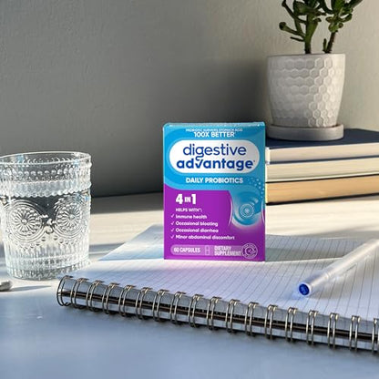 Digestive Advantage Probiotics – Daily Probiotics for Gut Health & Immune Support (60ct)