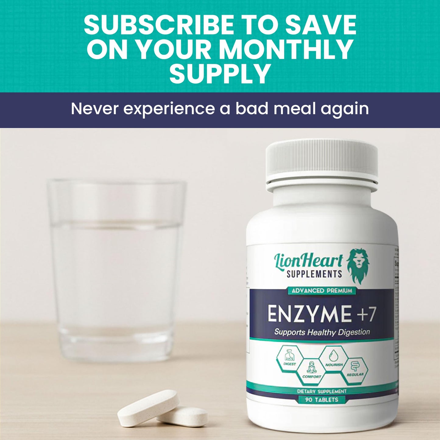 Digestive Enzymes with Purified Ox Bile Salts – Gallbladder Removal Support, Gas & Bloating Relief