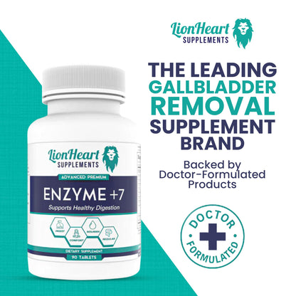 Digestive Enzymes with Purified Ox Bile Salts – Gallbladder Removal Support, Gas & Bloating Relief