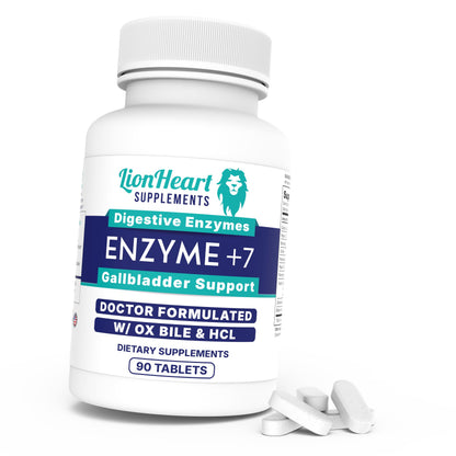 Digestive Enzymes with Purified Ox Bile Salts – Gallbladder Removal Support, Gas & Bloating Relief