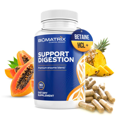 Digestive Enzymes Supplement (90 Caps) – Purified Bile, Pancreatin & Betaine HCl