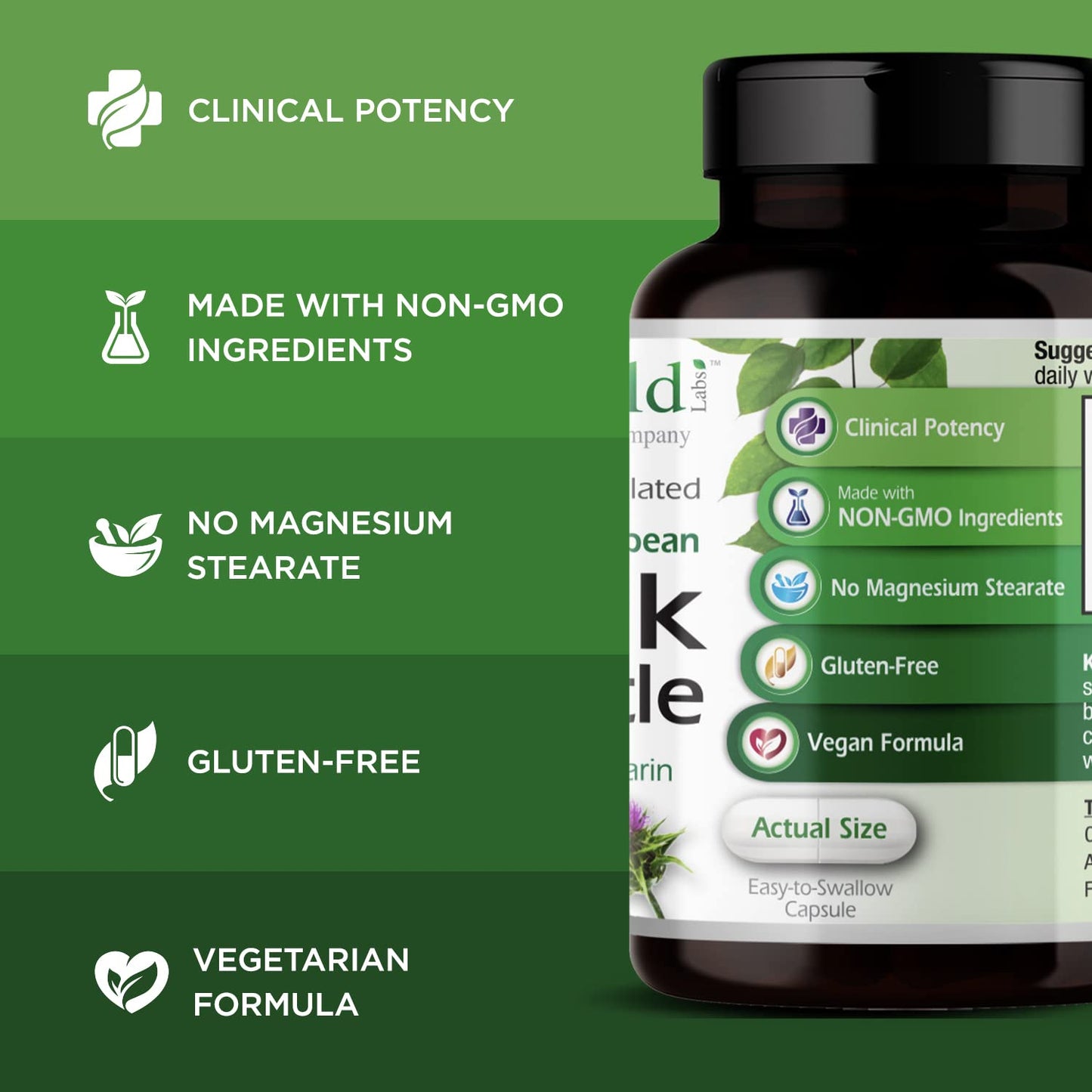 Emerald Labs European Milk Thistle – Organic Liver Health & Energy (60 Veg Capsules)