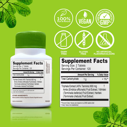 GuruNanda Digestiva Triphala - 240 Tablets | Supports Digestion & Bloating