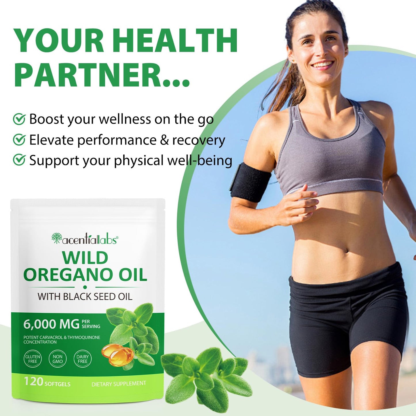 Oil of Oregano with Black Seed Oil Softgels 120 Count – Immune Support & Antioxidant Power | Non-GMO