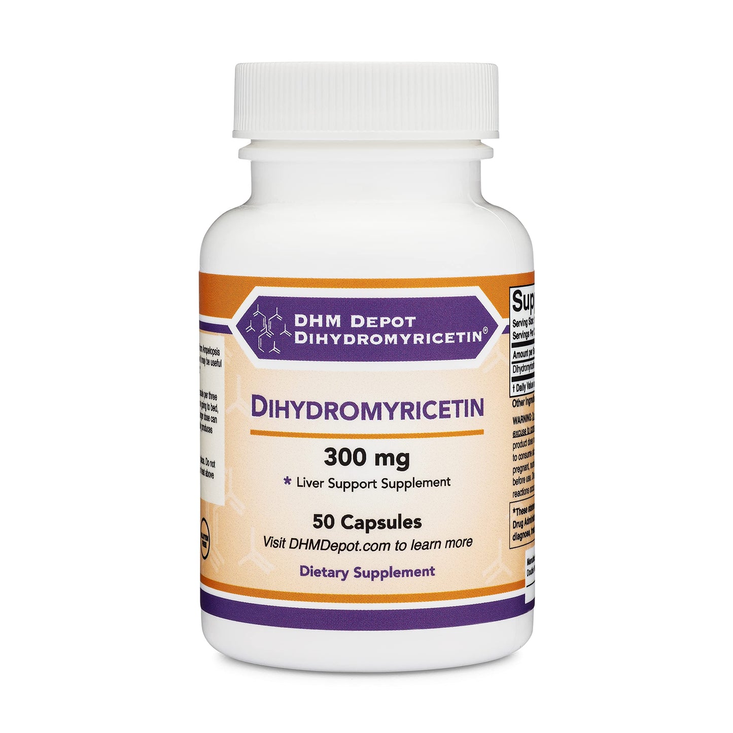 Dihydromyricetin 50 Capsules (300 mg) – Liver Support by Double Wood, Third-Party Tested
