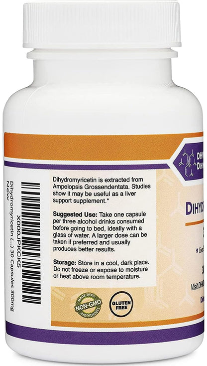 Dihydromyricetin (DHM) 300mg Liver Support – 30 Capsules | Hovenia Dulcis Extract
