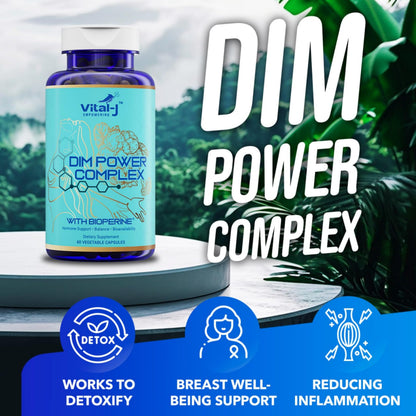 4-in-1 DIM Potent Complex 300mg - Estrogen Balance, Metabolism & Menopause Support | Bioperine, Calcium D-Glucarate & Broccoli Extract | 30 Servings