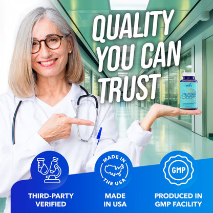 4-in-1 DIM Potent Complex 300mg - Estrogen Balance, Metabolism & Menopause Support | Bioperine, Calcium D-Glucarate & Broccoli Extract | 30 Servings