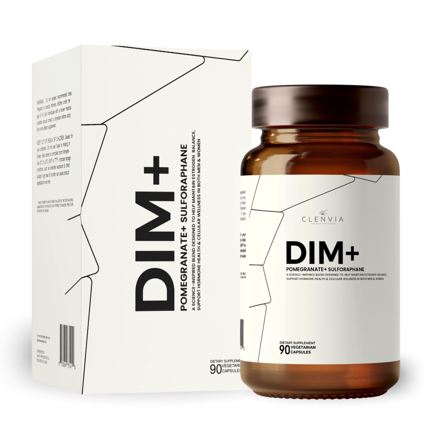 DIM 150 mg with Pomegranate & Sulforaphane – Estrogen Support for Women & Men | 90 Capsules (Vegan, Non-GMO)