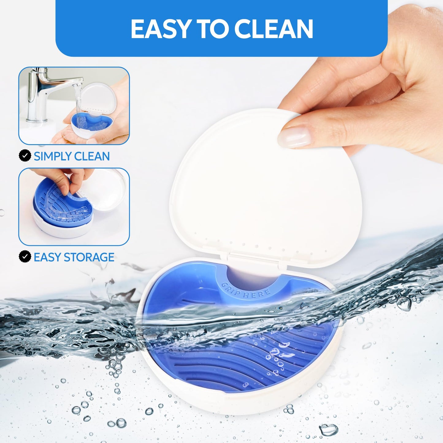 Denture Storage Case – Hygienic Retainer Cup, Travel-Ready | DIMEDI