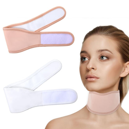 Dimeho Thyroid Castor Oil Neck Wrap - 2 Pack Organic Castor Oil Packs for Thyroid Neck (Khaki & White)