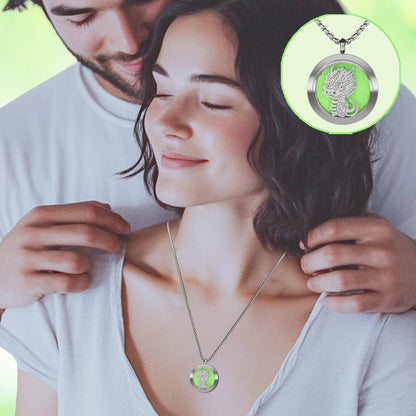 Dinosaur Aromatherapy Diffuser Necklace | Stainless Steel 30mm Pendant for Men & Women