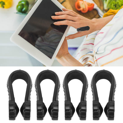 Dioche 4pcs Acupressure Relaxation Clip – Flower Shaped Wearable Hand Tool (Black) – Stress Relief & Tension Relief – Wholesale