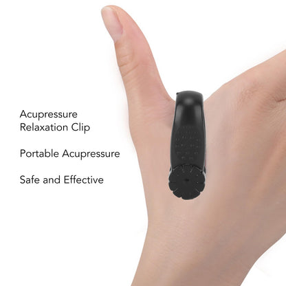 Dioche 4pcs Acupressure Relaxation Clip – Flower Shaped Wearable Hand Tool (Black) – Stress Relief & Tension Relief – Wholesale