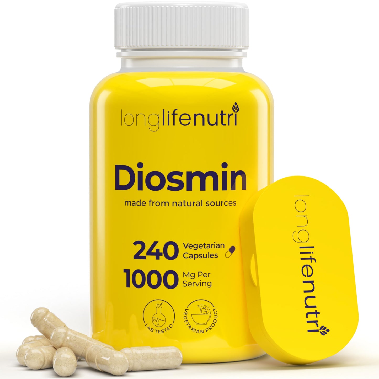 Diosmin 1000mg Advanced Formula – 240 Caps | Circulatory Support, Made in USA