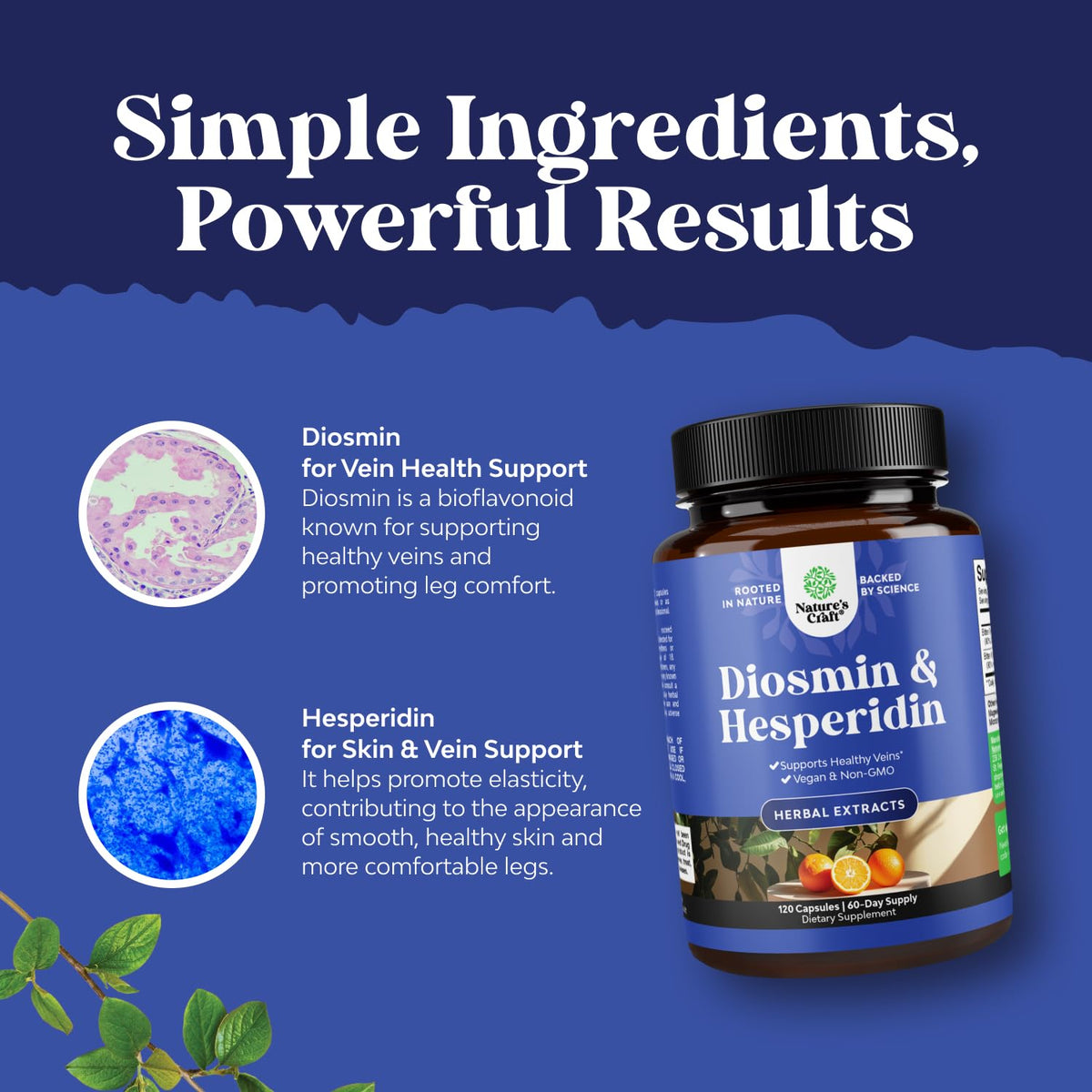Diosmin Hesperidin 1000mg Complex for Circulation - Vein Support BritishVita | Premium UK Vitamins & Wellness Supplements