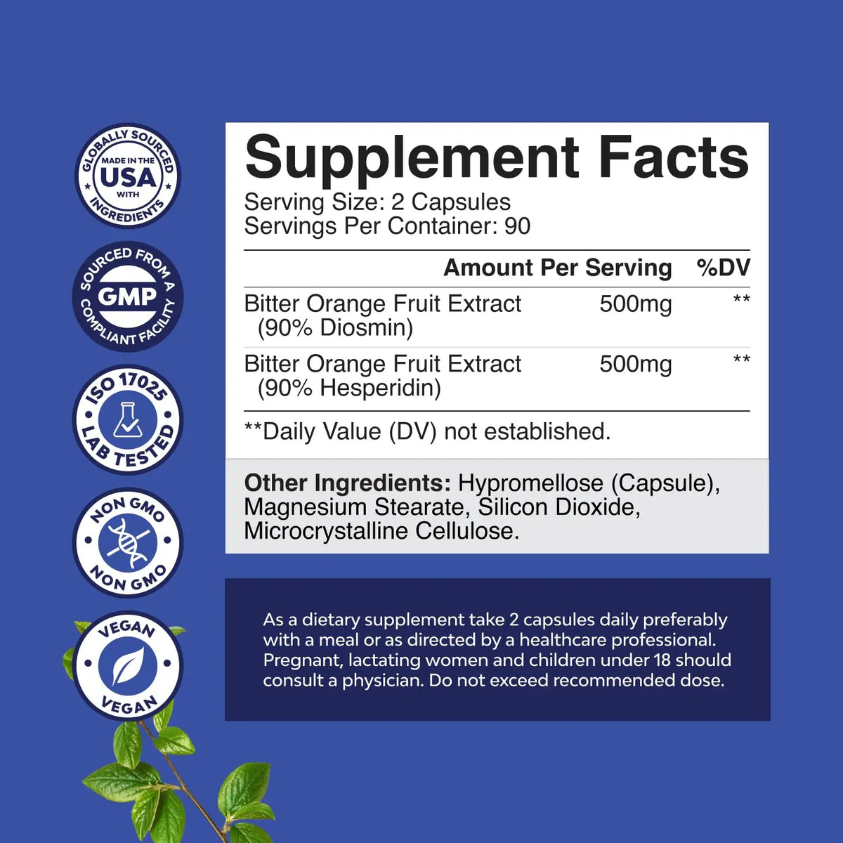 Nature's Craft Diosmin Hesperidin 1000mg Complex for Circulation – 3 Month Supply BritishVita | Premium UK Vitamins & Wellness Supplements