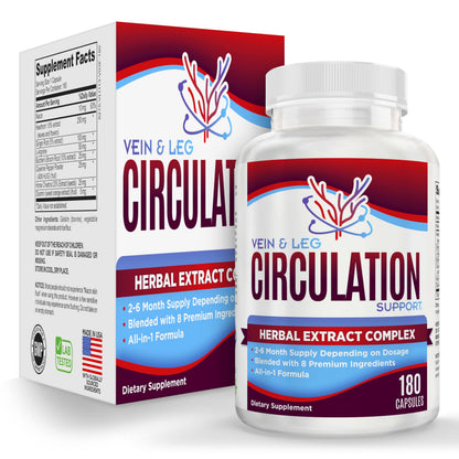 2-Month Vein & Leg Circulation Supplement | 180 Capsules