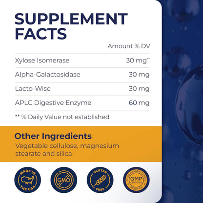 Dirobi Eat Anything Xylose Isomerase Enzymes – FODMAP Digestive Support (30 Capsules)