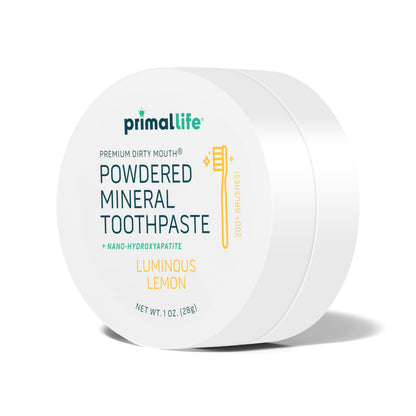 Dirty Mouth Toothpowder Luminous Lemon | Primal Life Organics