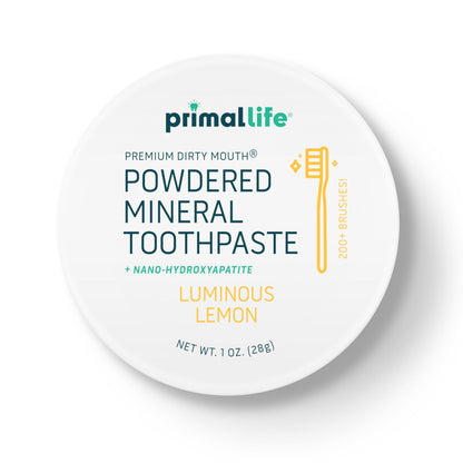 Dirty Mouth Toothpowder Luminous Lemon | Primal Life Organics
