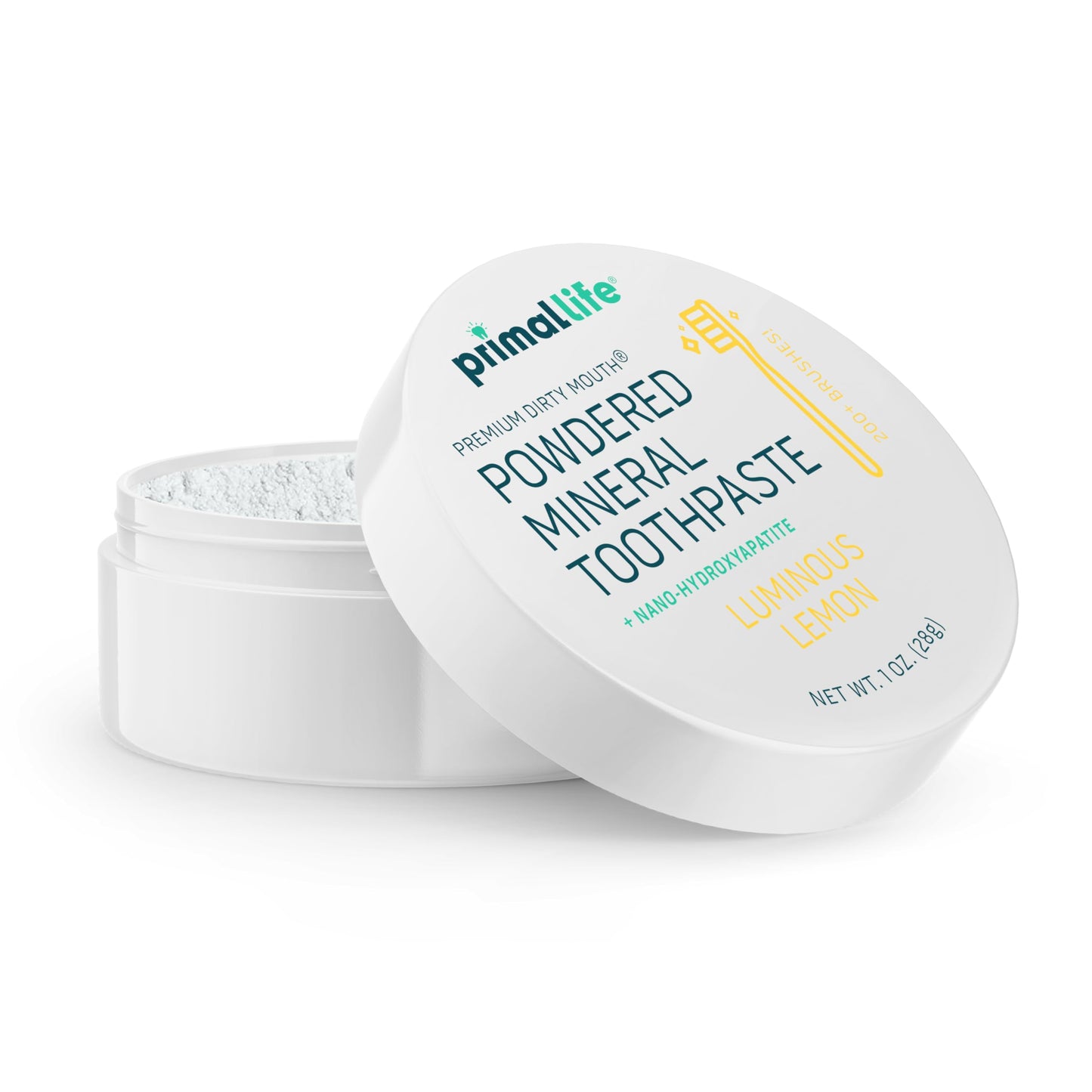 Dirty Mouth Toothpowder Luminous Lemon | Primal Life Organics