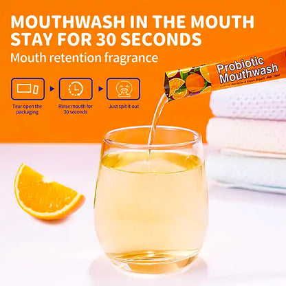 DISAAR Beauty Probiotic Mouthwash - Remove Stains & Fresh Breath (Grape, 20pcs)