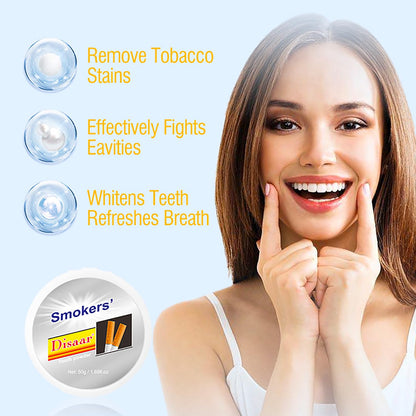 DISAAR BEAUTY Smokers Tooth Powder – Remove Tobacco Stains & Whitens Teeth (50g)