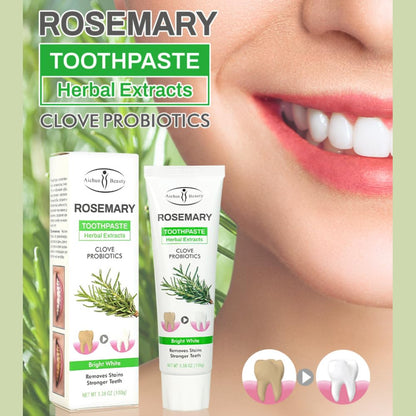 DISAAR Beauty Rosemary Toothpaste – Herbal Extract, Clove & Probiotics | Removes Stains & Stronger Teeth 100g