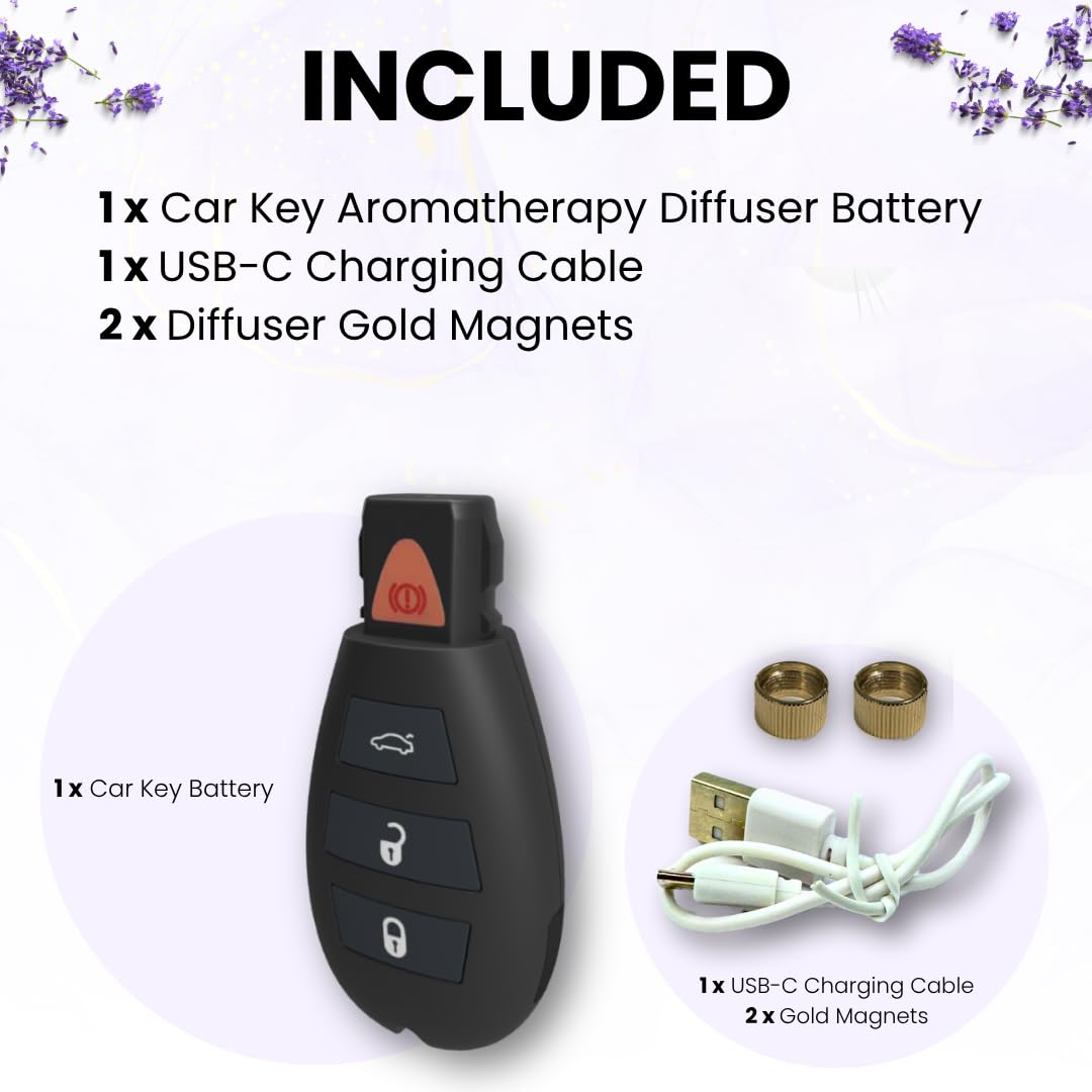 Discreet Car Key Aromatherapy Diffuser – Rechargeable Keychain Wellness Tool