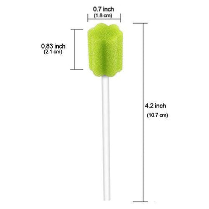 Disposable Untreated Oral Care Swabs, 250 Count (Green + Plum)